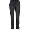 Image de Urban Classics Ladies Denim Lace Up Skinny Pants black washed - 28