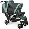 Image de CHIC 4 BABY - Poussette double pour jumeaux ou enfants d'âges différents, avec nacelle et protection pluie