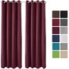 Image de Beautissu - Lot De 2 Rideaux Thermique Opaque À Oeillet Amelie 140x245 Cm Bordeaux