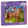 Image de Schleich - Figurines animales, Pur-sang anglais avec couverture ; 42360