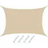Image de Amanka - Voile D'Ombrage Uv 3x5 M Hdpe Rectangulaire Protection Solaire Balcon Beige