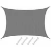 Image de Amanka - Voile D'Ombrage Uv 6x4m Hdpe Rectangulaire Protection Solaire De Jardin Gris