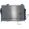 Image de Radiateur MAHLE CR 307 000S, compatible avec les modèles MERCEDES-BENZ Classe C Berline (W202), SLK (R170), CLK (C208) et CLK Cabriolet (A208)