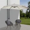 Image de Paravent Casoria, Parapluie balcon Parasol, 3m inclinable, polyester alu/acier 9kg ~ crème