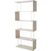 Image de Hhg - Bibliothèque 091, Étagère Independane, 183x80cm, Structure 3d, 5 Niveaux, Chêne