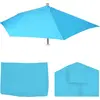 Image de Housse de rechange pour parasol demi-rond Parla, housse de rechange pour parasol, 270 cm, tissu/textile, protection UV 50+ ~ turquoise