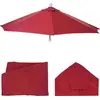 Image de Housse de rechange pour parasol demi-rond Parla, housse de rechange pour parasol, 300 cm, tissu/textile UV 50+ ~ bordeaux