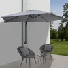 Image de Paravent Casoria, Parapluie balcon Parasol, 3m inclinable, polyester alu/acier 9kg ~ gris