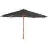 Image de Parasol Florida, parasol de marché, Ø 3,5m polyester/bois 7kg ~ anthracite