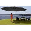 Image de Parasol Meran Pro, parasol de marché gastronomique sans volant Ø 5m polyester/aluminium 28kg ~ anthracite sans support