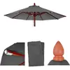 Image de Housse de rechange pour parasol en bois pour la gastronomie HWC-C57, housse de parasol, ronde Ø4m polyester 3kg ~ anthracite