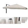 Image de Housse de rechange pour parasol de luxe HWC-A96 avec rabat, housse de parasol, 3 x 3 m (Ø 4,24 m), polyester ~ gris crème