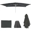 Image de Housse de rechange pour parasol N23, housse de rechange pour parasol, 2x3m rectangulaire tissu/textile 4,5kg UV 50+ ~ anthracite