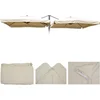 Image de Housse de parasol T44, 8 baleines 3x3m polyester, housse de rechange pour double parasol de signalisation T44 ~ crème avec flap