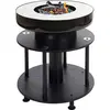 Image de Bol de feu avec grill HWC-K95, foyer Grill BBQ, plaque de grill surface de dépôt, acier inox émaillé Ø 56cm noir