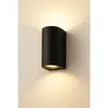Image de Applique Extérieure Murale Led Noire Ip44 Moderne Avec 2 Gu10 5w 400lm, Lumière Blanc Chaud 3000k, Éclairage Haut Et Bas, Étanche, Double Faisceau