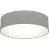 Image de B.K.Licht plafonnier textile couleur taupe, éclairage plafond design moderne & sobre, éclairage bureau, rond Ø38cm, 2 douilles E27,livré sans ampoules