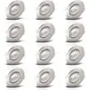Image de B.K.Licht Set de 12 spots LED encastrables orientables 5W 460 lm Ø90 mm IP23, ultra plats 24 mm, Ø68 mm, 3000K blanc chaud, nickel mat, 230V