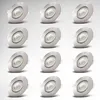 Image de B.k.licht - Set De 12 Spots Led Encastrables Orientables 5w 460 Lm Ø90 Mm Ip23, Ultra Plats 24 Mm, Ø68 Mm, 3000k Blanc Chaud, Nickel Mat, Cri80, 230v