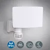 Image de Applique murale extérieur LED avec détecteur de mouvements 20W éclairage façade maison IP44 blanche