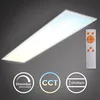 Image de B.K.Licht Panneau LED ultra plat dimmable longueur 100 cm avec télécommande température réglable 3000 K à 6500 K 24 W 2200 lm blanc lampe de plafond salon chambre