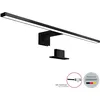 Image de B.K.Licht applique murale salle de bain noire 60cm 8W 780lm 4000K blanc neutre IP44 lampe miroir avec pince et fixation