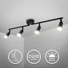 Image de B.K.Licht Spot LED plafond orientable 4 flammes inclus 4 ampoules GU10 2,9 W 4x260 lm 3000 K lumière blanc chaud noir lampe de plafond salon cuisine chambre