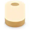 Image de Lampe de table LED rechargeable 70x70mm ronde 2W 150lm 2700K lumière blanche chaude dimmable 3 niveaux IP44 tactile bois lampe notérieur extérieur