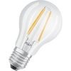 Image de Ampoules LED OSRAM, forme classique en ampoule, remplacement de 60 Watts, E27, A-shape, 2700 Kelvin, blanc chaud, verre transparent, pack de 2
