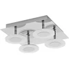 Image de LEDVANCE Smart LED lampe de salle de bain chrome, 26W, 2800LM, 3000-6500K, 30cm, IP44, applique Orbis Wave, lampe de salle de bain avec technologie Wifi, dimmable, contrôlable par application et assistant vocal