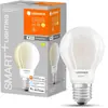 Image de LEDVANCE SMART+ WiFi Filament Classic, ampoule LED, verre sans plomb, finition mate, 11 W (équivalent 100 W), 1521 lm, lumière blanc chaud, 2700 K, Wi-Fi, compatible avec les assistants vocaux, variateur intégré