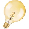 Image de OSRAM LED Vintage Edition 1906, en forme de boule avec culot E27, à intensité variable, remplace 51 watts, claire, blanc chaud - 2400 Kelvin, 1 paquet