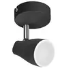 Image de LEDVANCE LED SPOT PEAR spot à monter au plafond, noir, 4.3W, 210lm, offre une lumière dirigée avec une couleur de lumière blanc chaud, avec spot GU10 flexible, ampoule GU10 incluse, indice de protection IP20, 2700K