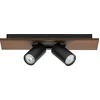 Image de LEDVANCE DECOR SPOT MERCURY, 2 x 3,4W, 460lm, aspect bois, noir, luminaire spot, têtes réglables, utilisation polyvalente, spot intérieur, lampes LED interchangeables, couleur de lumière blanc chaud, GU10