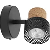 Image de LEDVANCE DECOR SPOT CORK, 1 x 3,4W, 230lm, noir, luminaire spot, têtes réglables, utilisation polyvalente, spot intérieur, lampes LED interchangeables, couleur de lumière blanc chaud, GU10