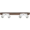 Image de Ledvance LED Plafonnier Applique murale Decor 4 Spot Mercury bois blanc 13,6W GU10 920lm blanc chaud 2700K orientable