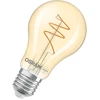 Image de OSRAM Vintage 1906 Classic est une ampoule LED blanc chaud avec un filament spiralé en forme d'ampoule classique. Elle offre 4,9 W pour 470 lm, douille E27, verre doré, 60 mm de diamètre, 2200 K.