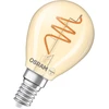 Image de OSRAM Vintage 1906 Classic est une ampoule LED blanc chaud avec un filament spiralé en forme de mini-boule classique. Elle offre 4,9 W, 470 lm, douille E14, verre doré, 45 mm de diamètre, 2200 K.