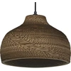 Image de LEDVANCE Suspension Decor Cardboard Hat marron en carton ondulé, légère, E27, 360 mm de diamètre, abat-jour en matériau recyclé, durable grâce à la source lumineuse interchangeable, montage facile
