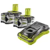 Image de Ryobi - Lot De 2 Batteries 18v Lithium-ion One+ 5.0 Ah - 1 Chargeur Rapide - Rc18150-250g