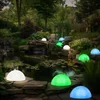 Image de Led Décoration De Jardin Demi-sphère Rgb Changement De Couleur Lampe D'Extérieur Lampe De Terrasse Lampe De Jardin, Acrylique Transparent, Lxlxh 200x9,7x5 Cm, 9 Pièces