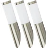 Image de Applique Murale D'Extérieur Lampe De Jardin En Acier Inoxydable Lampe De Porte D'Entrée Argentée, Look Torche, 1x E27, Dxh 7,6x40 Cm, Lot De 3