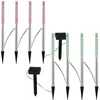 Image de 8x Led Plug-in Jardin Lumière Changeur De Couleur Lampe Solaire En Acier Inoxydable À L'Extérieur