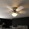 Image de Ventilateur De Plafond Led Avec Interrupteur À Tirette Lampe De Ventilateur Plafond 3 Niveaux Ventilateur Plafonnier, Marche Avant-arrière, 1x Led 7w 560lm, D 76 Cm