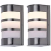 Image de Lot De 2 Lampes De Façade Pour Porte De Maison À Changement De Couleur Dans L'Ensemble Comprenant Des Ampoules Led Rvb