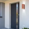 Image de Clairage Extérieur Haut-bas Spot Mural De Jardin Lampe En Aluminium Cuivre Dans Un Ensemble Comprenant Des Ampoules Led