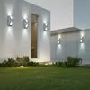 Image de Applique Murale D'Extérieur, Applique De Façade, Lampe De Jardin Led, Spot Haut-bas, Aluminium Argenté, 2x 4,8 W 2x 210 Lm Blanc Chaud, Lxh 7x19 Cm, Lot De 5