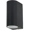 Image de Etc-shop - Applique Murale Exterieure Terrasse Aluminium Up Down Applique Murale Exterieur Noir Exterieur Porte D'Entrée, Changement De Couleur Dimmable Avec Télécommande, 2x Rgb Led 4w 220lm 3000k, Lxh 6,5x14,5