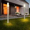 Image de Lampadaire Avec Détecteur De Mouvement, Lampe D'Extérieur, Sur Pied, Lampadaire En Acier Inoxydable, Capteur Extérieur, Opale Argentée, 1x E27, H 110 Cm, Lot De 2