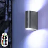 Image de Lampe D'Extérieur, Dimmable, Applique Murale, Télécommande, Spot Up Down Dans Un Ensemble Comprenant Des Lampes Led Rgb